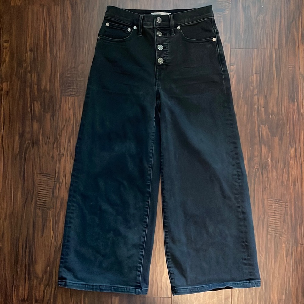 Comfy Madewell Cropped Wide-leg Jeans